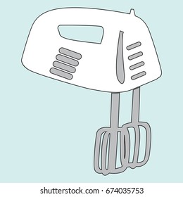 Vector image of household mixer