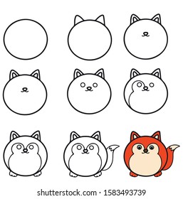 vector image how to draw a phased animal