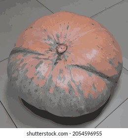 Vector image of a huge pumpkin