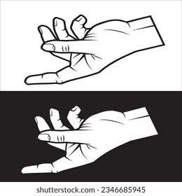 Vector image of Human Hand,,,