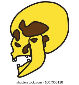 Vector image of human skull