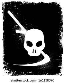 Vector image of human skull
