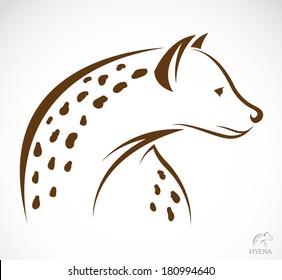 Vector image of an hyena on white background.