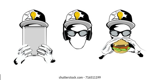 Vector image "I do not see, I do not hear, I do not speak"