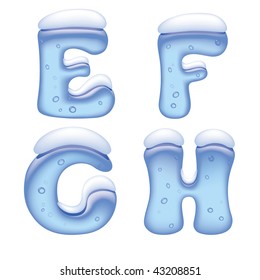 Vector Image Ice Alphabet Capital Letters Stock Vector (Royalty Free ...