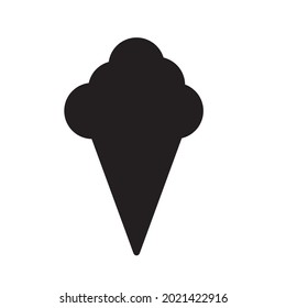 imagen vectorial del cono de helado sobre fondo blanco