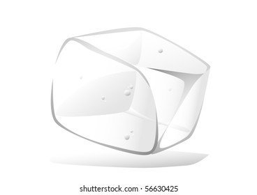 Vector image of ice cube