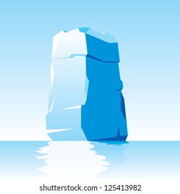 vector image of ice letter I