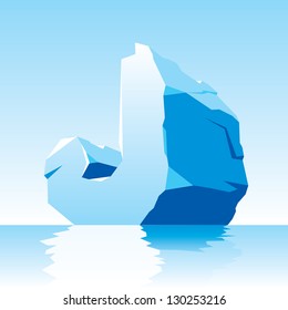 vector image of ice letter J