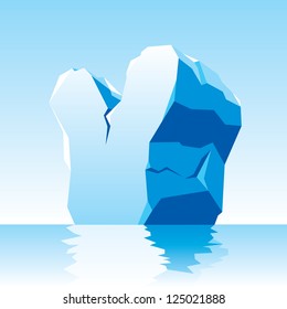 vector image of ice letter V