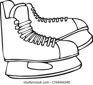 Vector image of ice skates