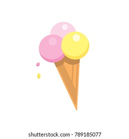 Vector image of ice-cream. Isolated illustration. Universal use.