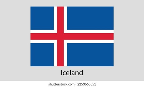 Vector Image Of Iceland  Flag