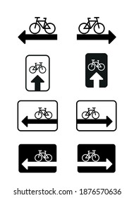 Vector image. Icon of a bicycle road.