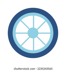 vector image icon of bicycle tires with white background