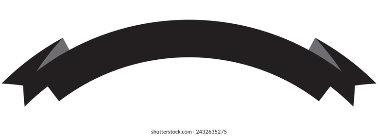 Vector image of icon black ribbon.