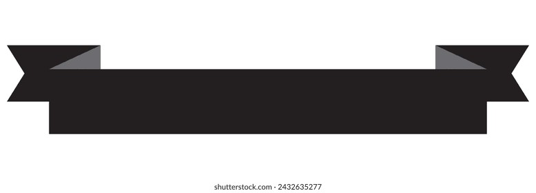 Vector image of icon black ribbon.