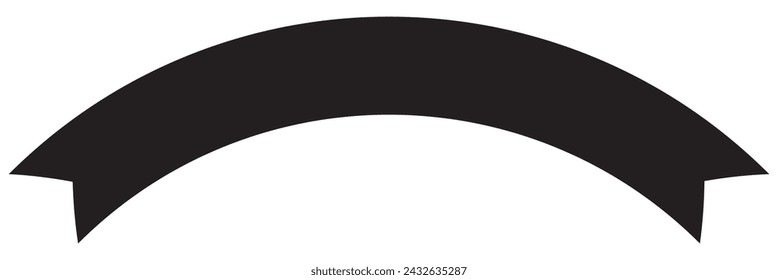 Vector image of icon black ribbon.