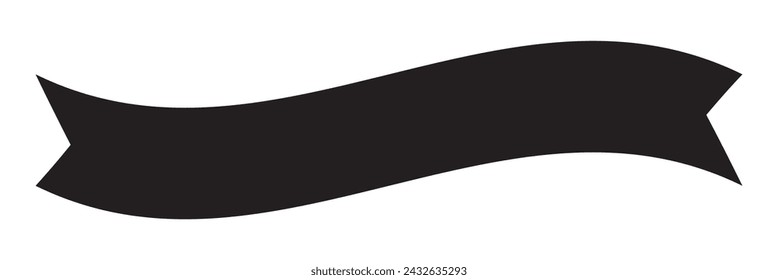 Vector image of icon black ribbon.