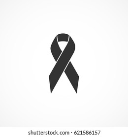 Vector image of icon is a black ribbon. svg