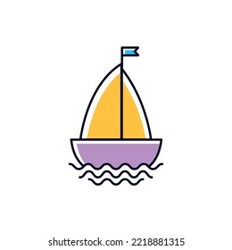 vector image icon of a boat on a white background