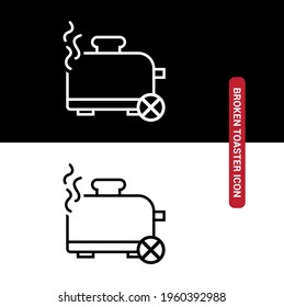 Vector Image. Icon Of A Broken Toaster.