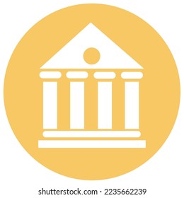 vector image icon building monument with white background