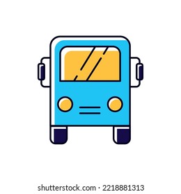 icono de imagen vectorial de fondo blanco de un bus