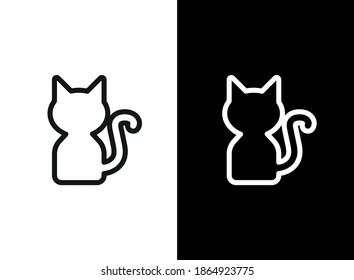 Vector image. Icon of a cat.