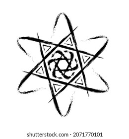 vector image of the icon of a combined triangle.