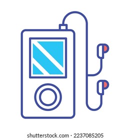 vector image icon of device to listen to music with white background