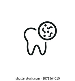 Vector image. Icon of a dirty grinding wheel. Oral hygiene image.