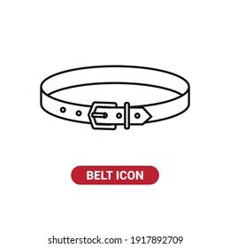 Vector image. Icon of a dress belt.