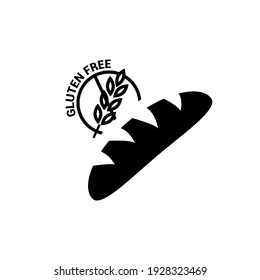 Imagen vectorial, icono de una hogaza de pan sin gluten.