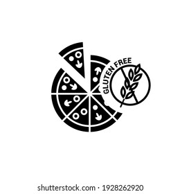 Vector image. Icon of a gluten-free pizza.