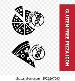 Vector image. Icon of a gluten-free pizza.