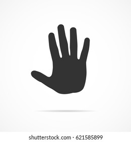 Vector image of icon hand.