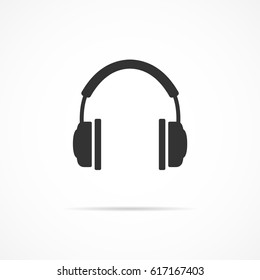 Vector image of icon of headphones.