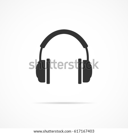 Vector image of icon of headphones.