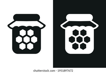 Vector image. Icon of a honey pot.