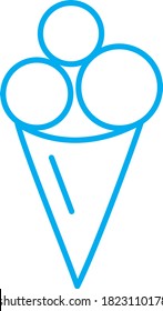 
imagen vectorial del icono del cono de helado para sitio web o menú