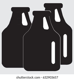 Vector image of an icon indicating a glass container