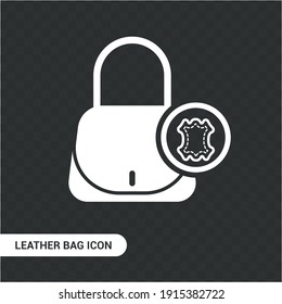 Imagen vectorial. Icono de una bolsa de cuero.