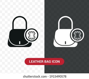 Vektorbild. Symbol einer Ledertasche.