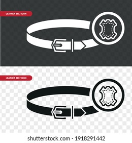 Vector image. Icon of a leather belt.