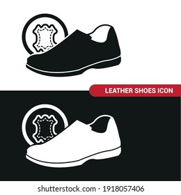 Vector image. Icon of a leather shoe.