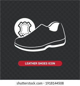 Vector image. Icon of a leather shoe.