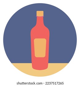 icono de imagen vectorial de botellas de licor con fondo blanco