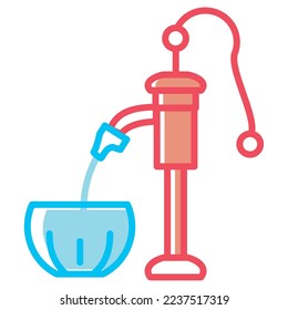 vector image icon of machine to draw water with white background