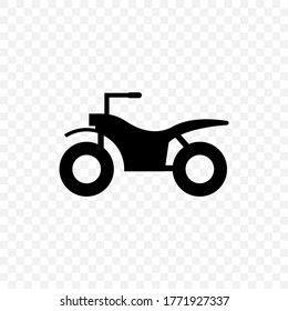Vector image. Icon of a motorcycle. Basic solid icon.
